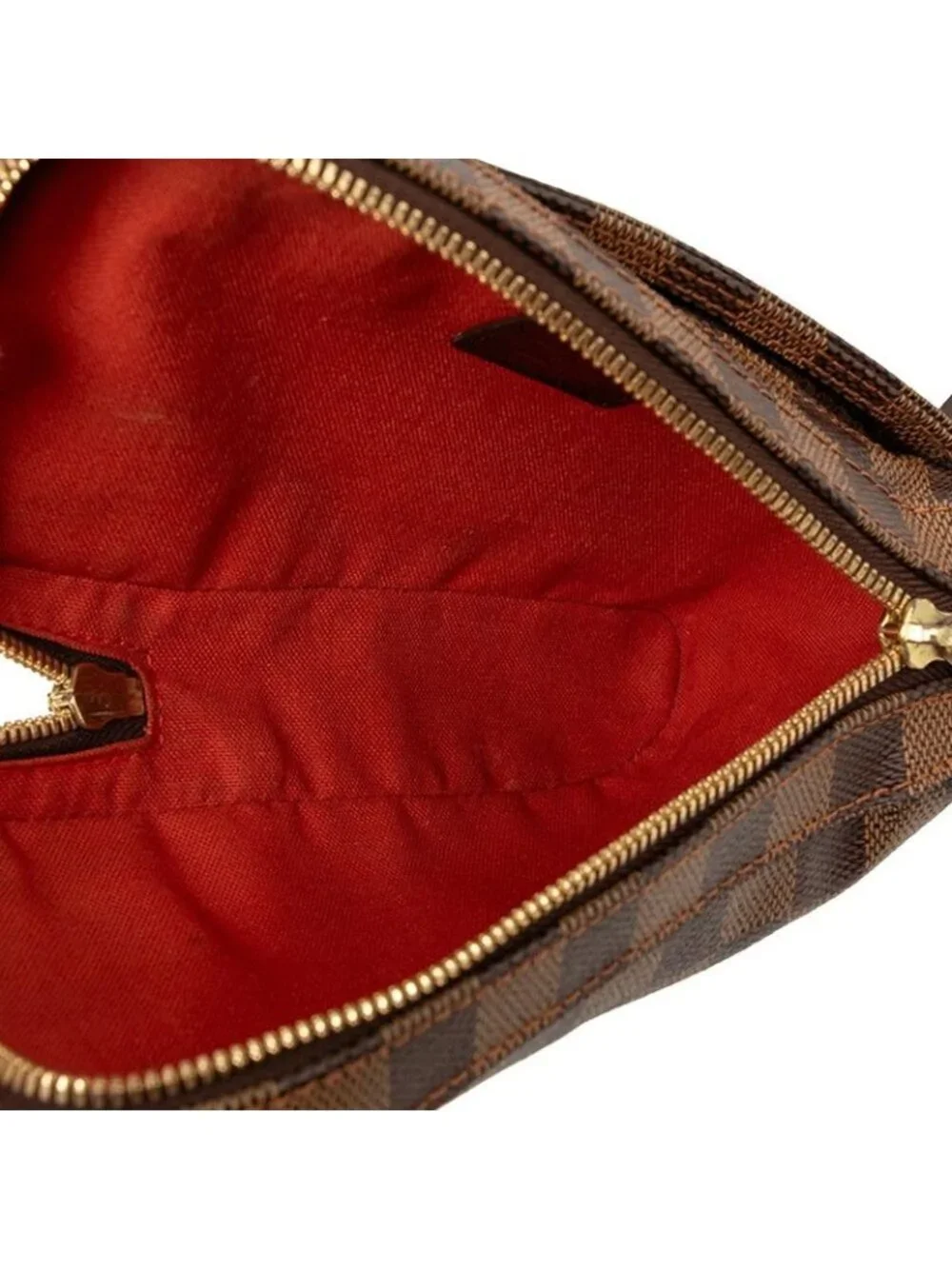 Louis Vuitton Damier Geronimos Shoulder Bag Brown Leather